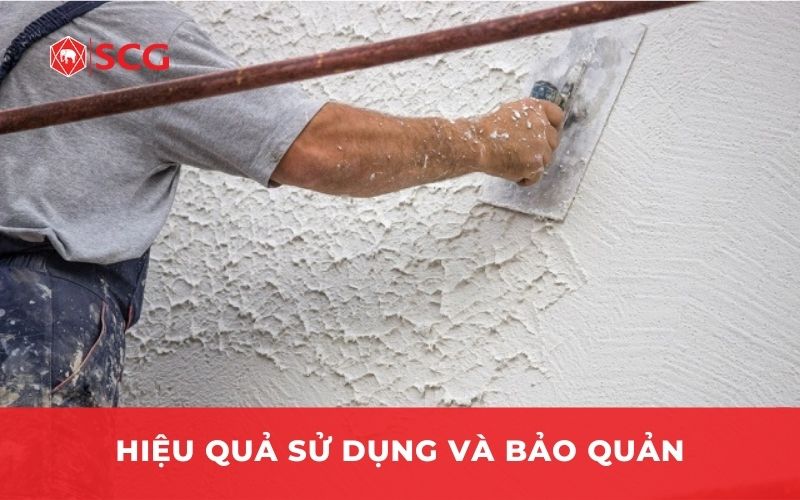 Hiệu quả sử dụng và bảo quản xi măng trắng